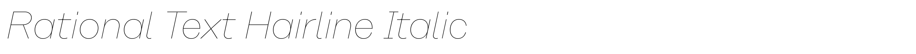 Rational Text Hairline Italic